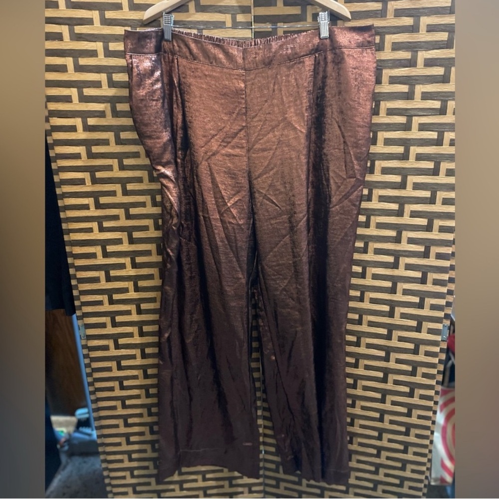 a new day Metallic Brown Pants